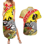 Dolphins ANZAC Day Couples Matching Summer Maxi Dress and Hawaiian Shirt Rosemary Starring Night Style