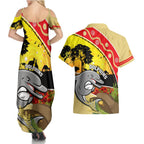 Dolphins ANZAC Day Couples Matching Summer Maxi Dress and Hawaiian Shirt Rosemary Starring Night Style