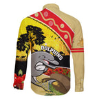 Dolphins ANZAC Day Family Matching Long Sleeve Bodycon Dress and Hawaiian Shirt Rosemary Starring Night Style