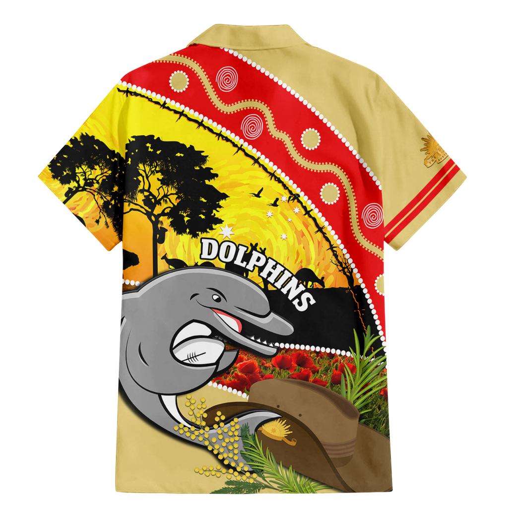 Dolphins ANZAC Day Family Matching Mermaid Dress and Hawaiian Shirt Rosemary Starring Night Style