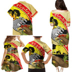 Dolphins ANZAC Day Family Matching Puletasi and Hawaiian Shirt Rosemary Starring Night Style