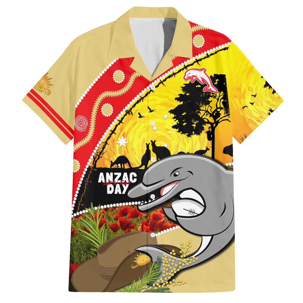Dolphins ANZAC Day Family Matching Summer Maxi Dress and Hawaiian Shirt Rosemary Starring Night Style