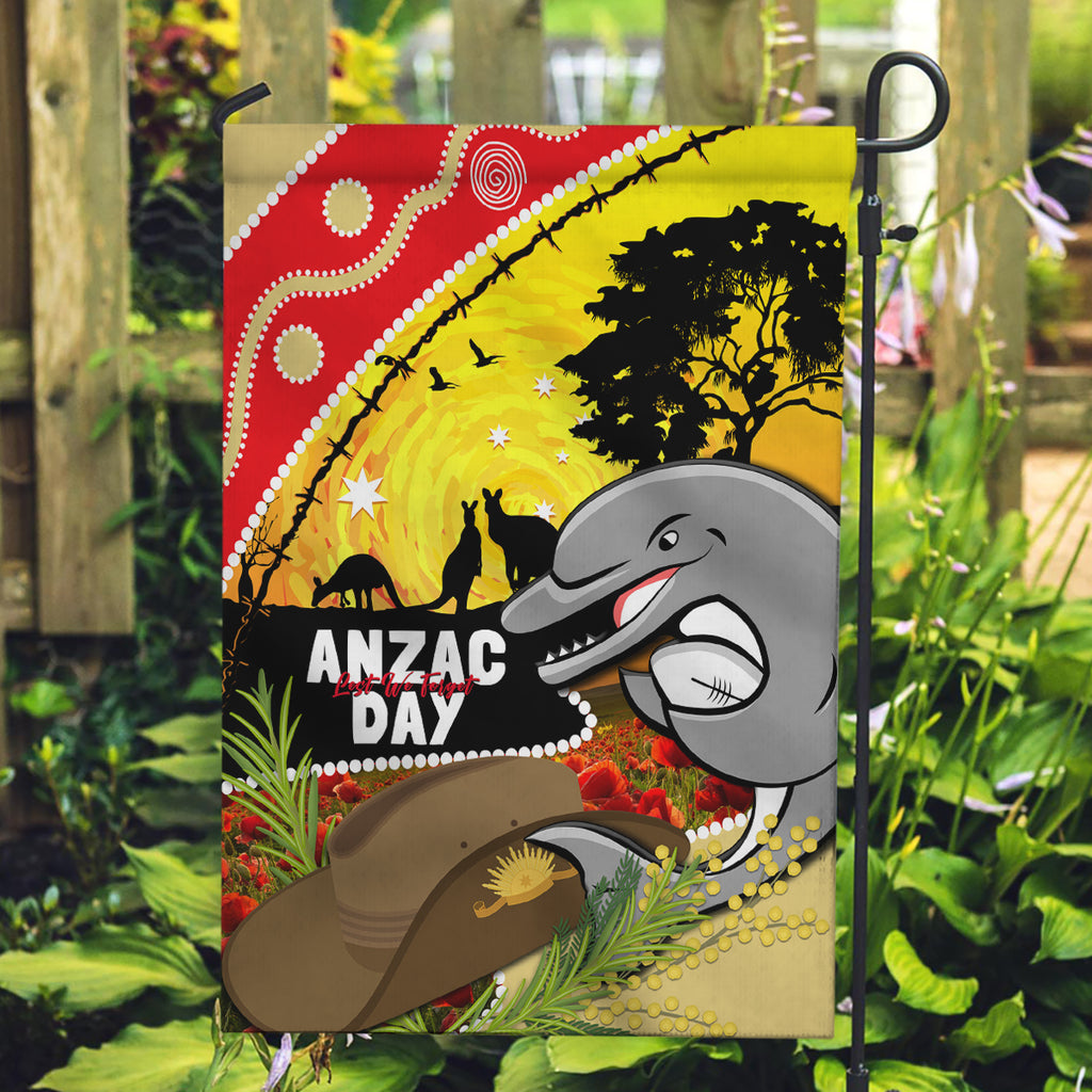 Dolphins ANZAC Day Garden Flag Rosemary Starring Night Style