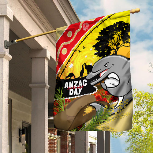 Dolphins ANZAC Day Garden Flag Rosemary Starring Night Style