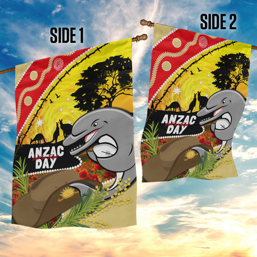 Dolphins ANZAC Day Garden Flag Rosemary Starring Night Style