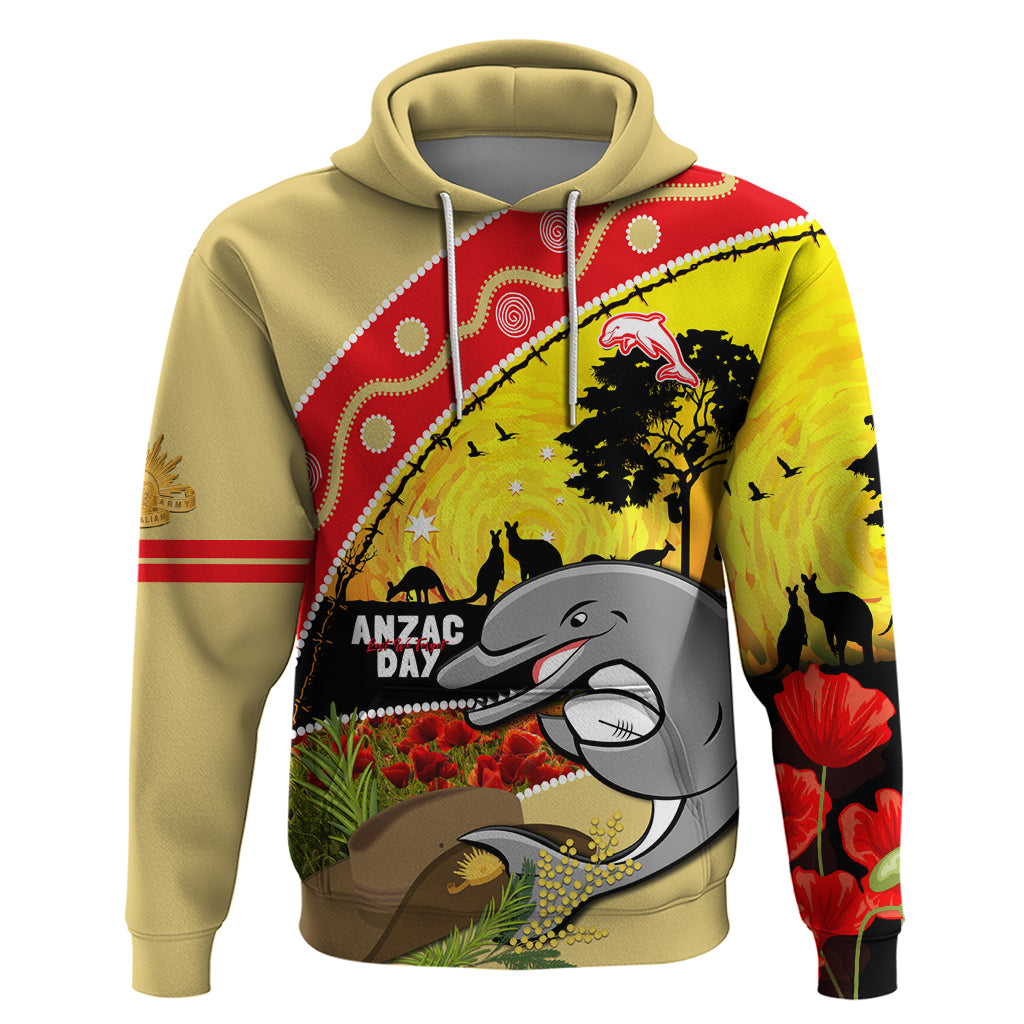 Dolphins ANZAC Day Hoodie Rosemary Starring Night Style