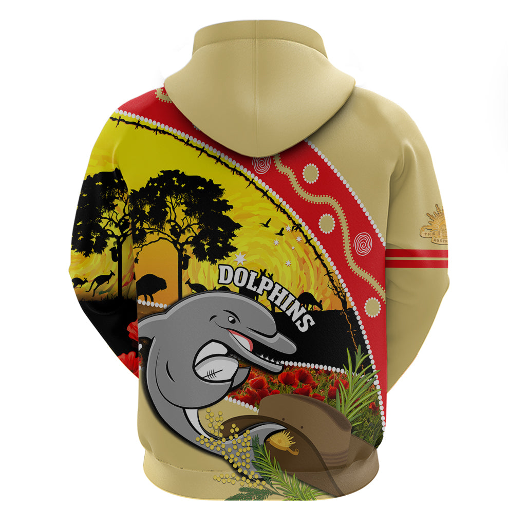 Dolphins ANZAC Day Hoodie Rosemary Starring Night Style