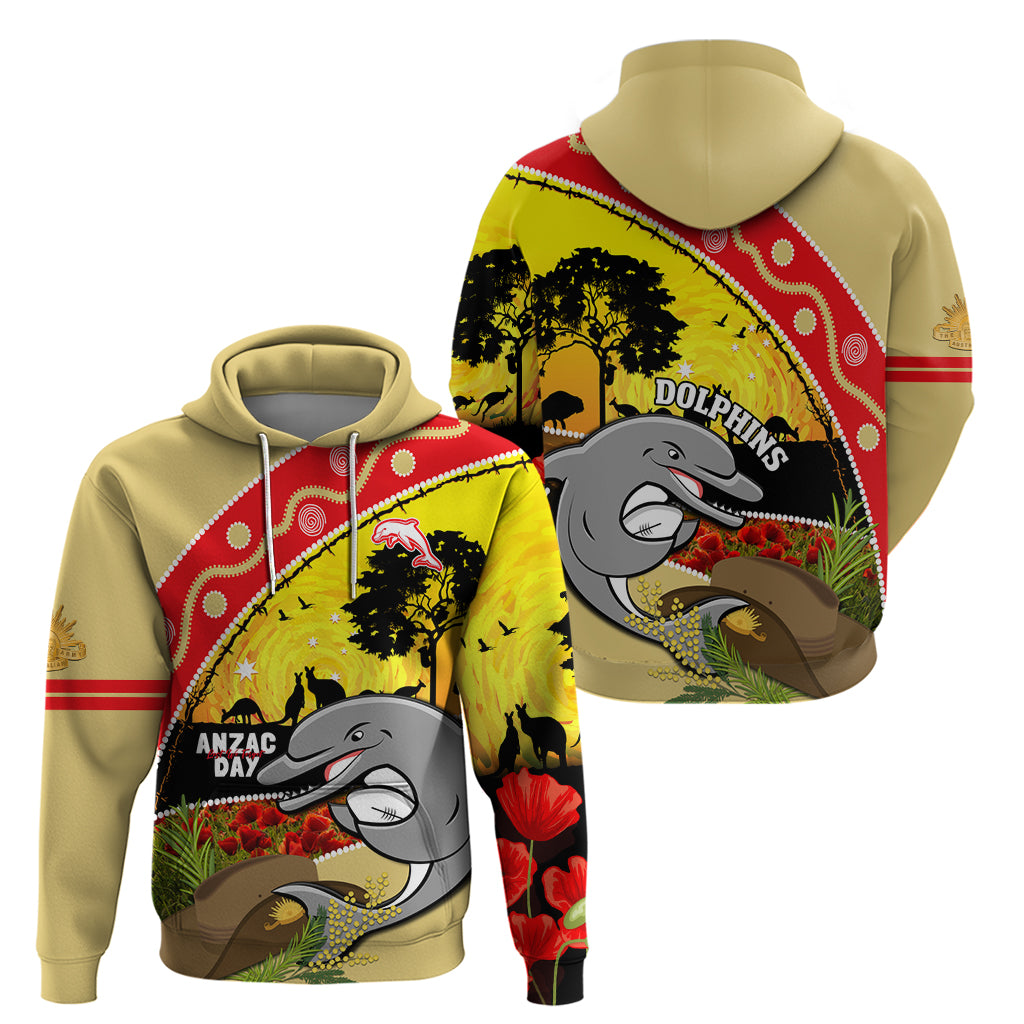 Dolphins ANZAC Day Hoodie Rosemary Starring Night Style