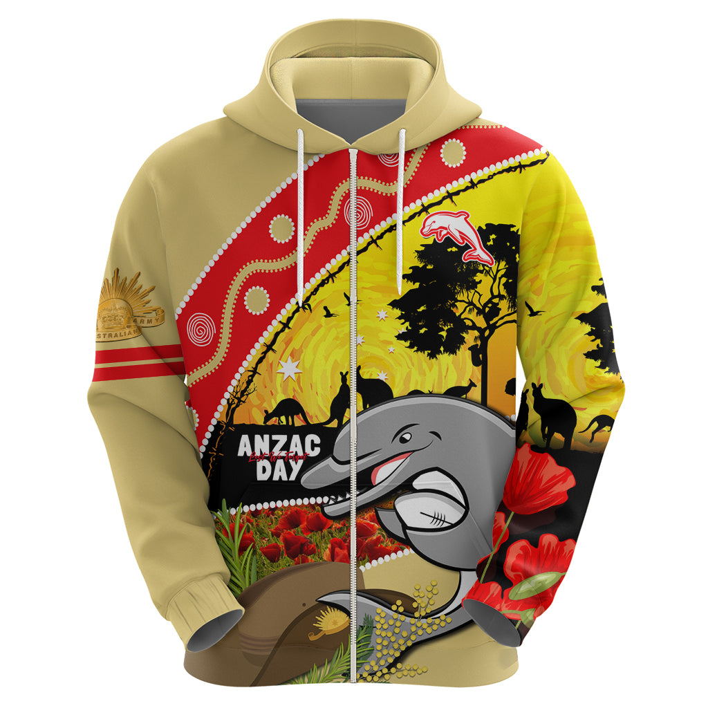 Dolphins ANZAC Day Hoodie Rosemary Starring Night Style