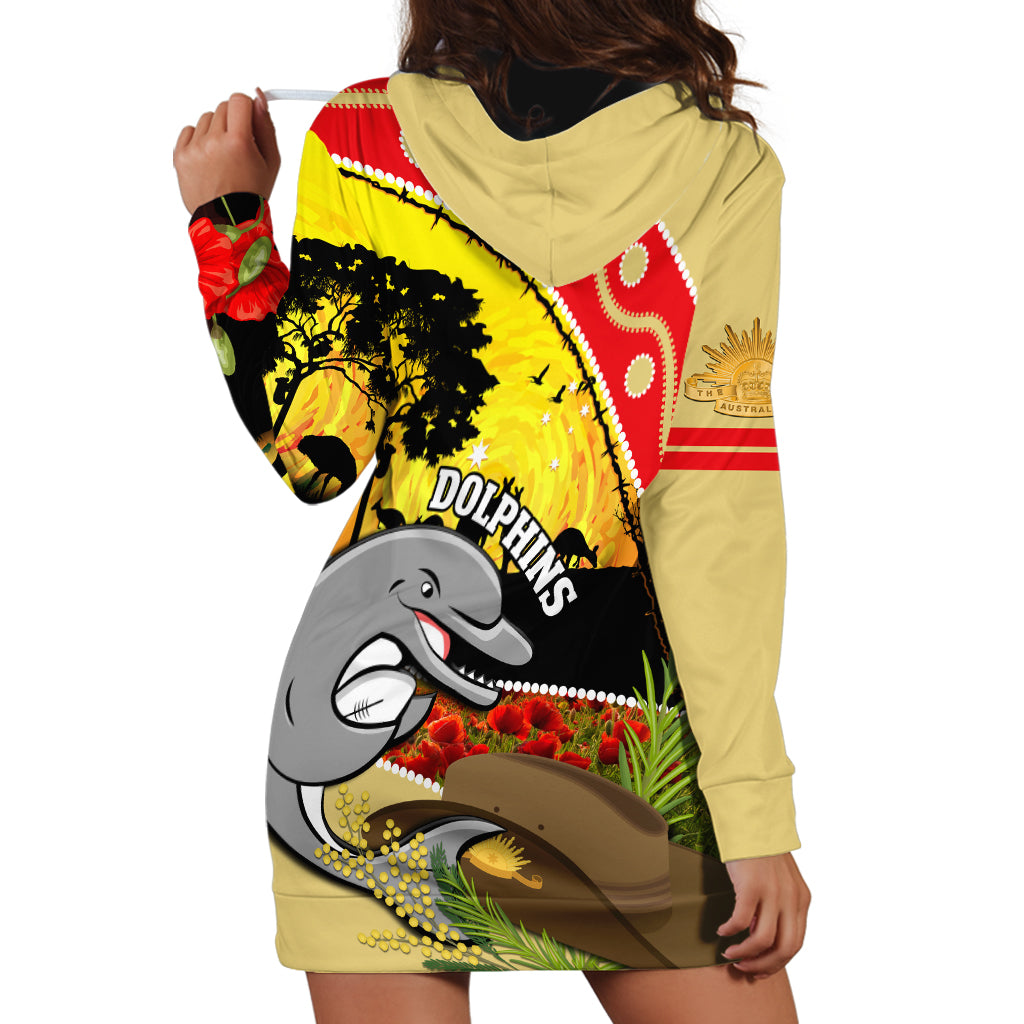 Dolphins ANZAC Day Hoodie Dress Rosemary Starring Night Style