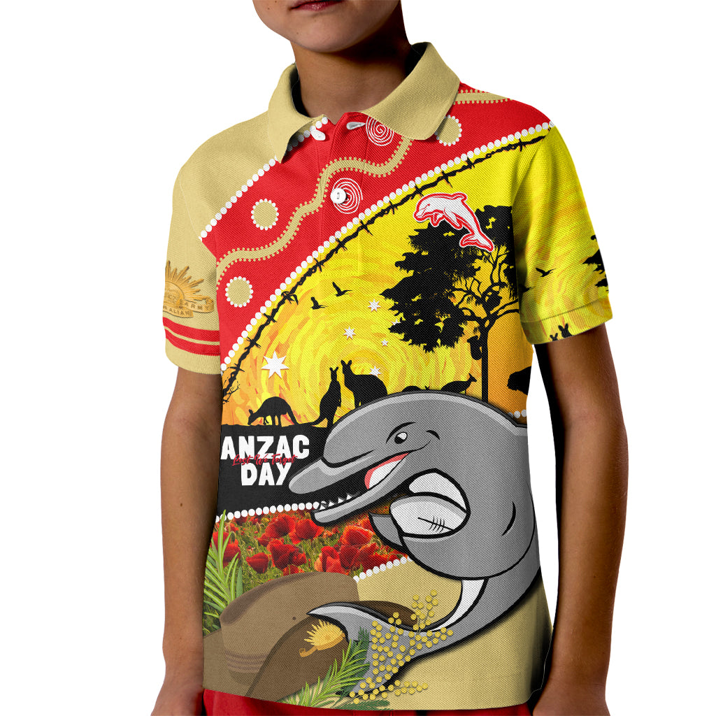 Dolphins ANZAC Day Kid Polo Shirt Rosemary Starring Night Style