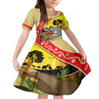 Dolphins ANZAC Day Kid Short Sleeve Dress Rosemary Starring Night Style