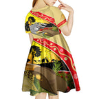 Dolphins ANZAC Day Kid Short Sleeve Dress Rosemary Starring Night Style