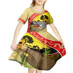 Dolphins ANZAC Day Kid Short Sleeve Dress Rosemary Starring Night Style