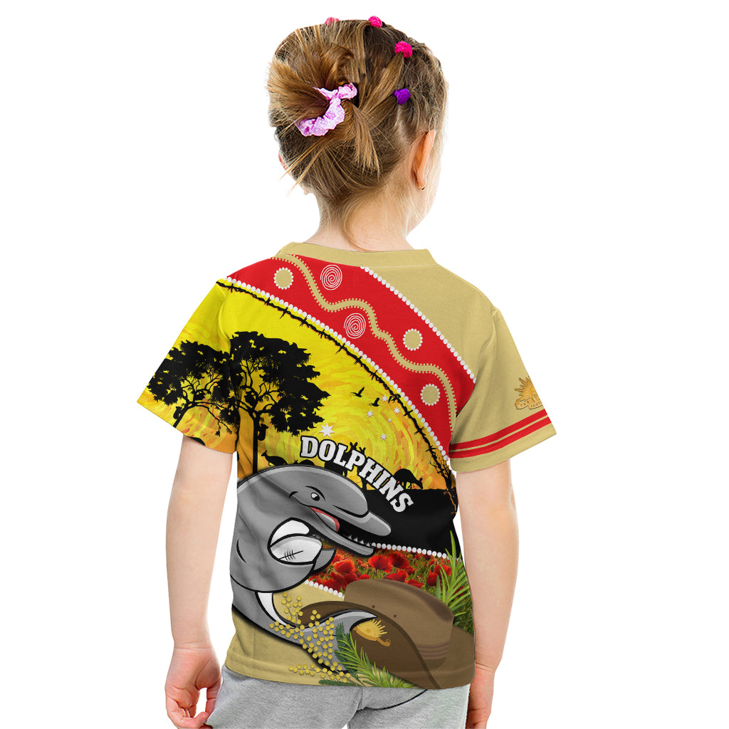 Dolphins ANZAC Day Kid T Shirt Rosemary Starring Night Style