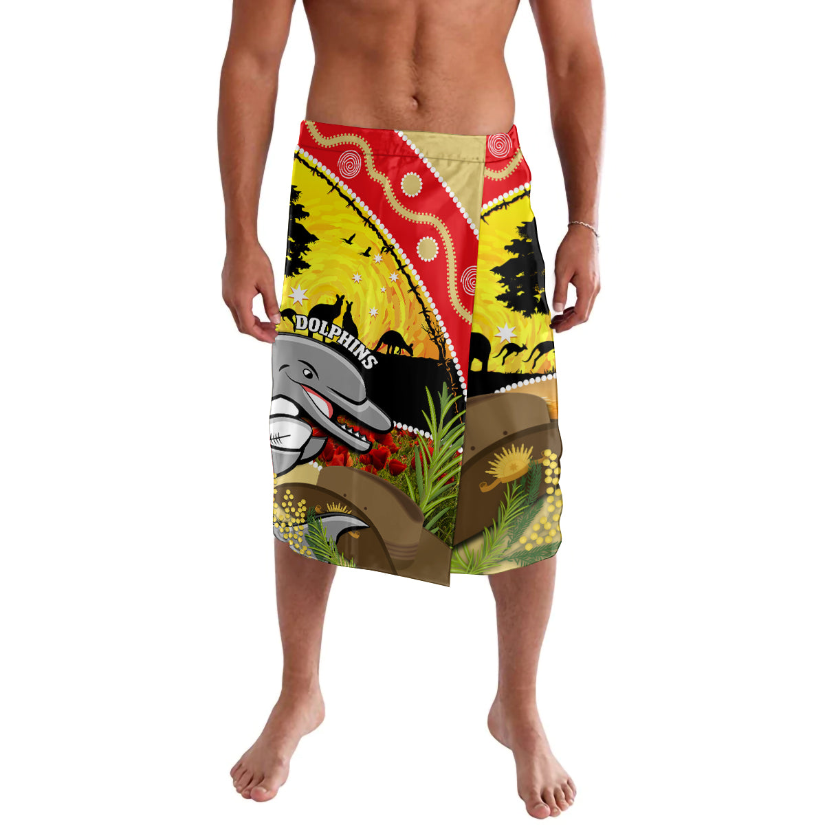Dolphins ANZAC Day Lavalava Rosemary Starring Night Style