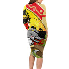 Dolphins ANZAC Day Long Sleeve Bodycon Dress Rosemary Starring Night Style