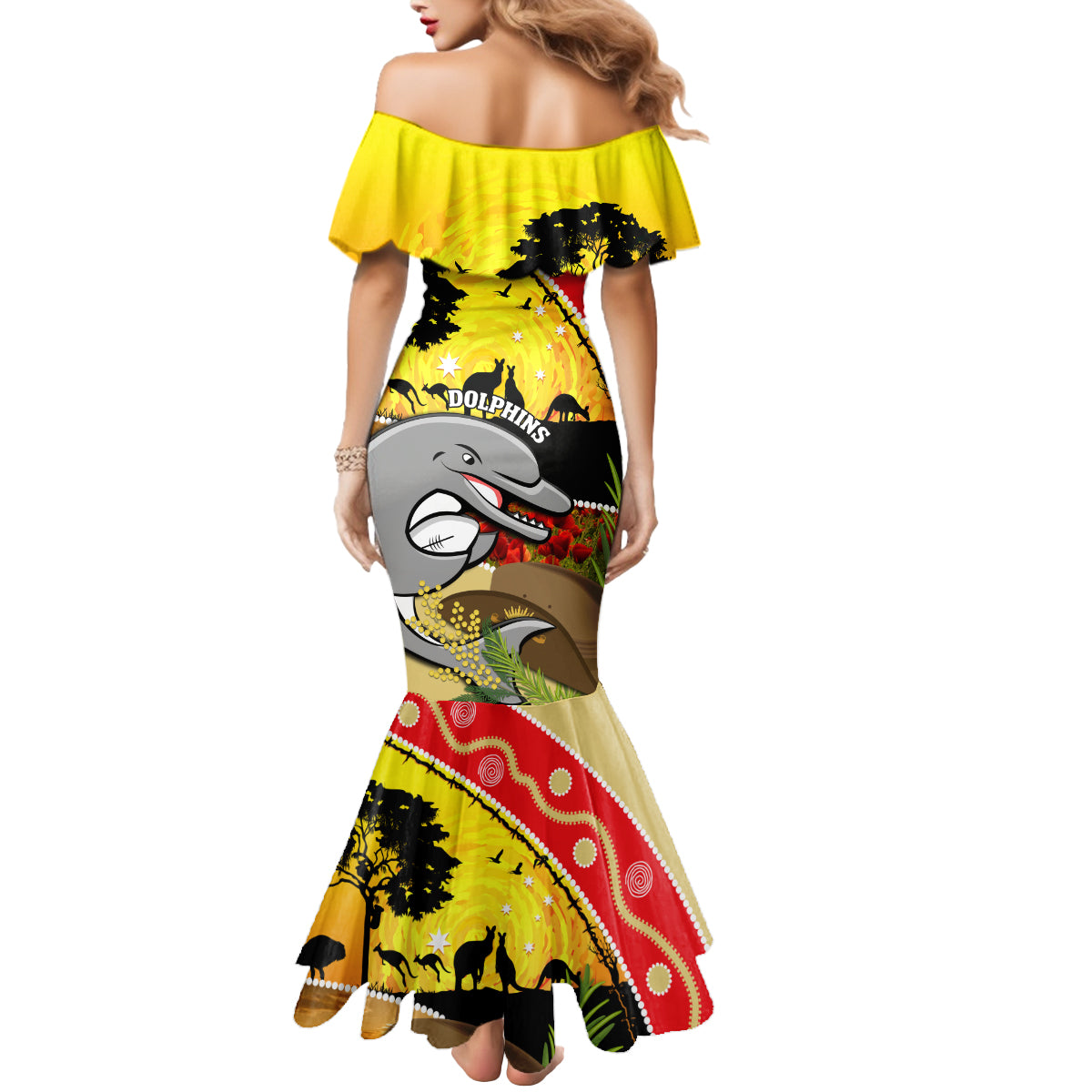 Dolphins ANZAC Day Mermaid Dress Rosemary Starring Night Style