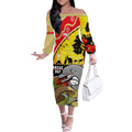 Dolphins ANZAC Day Off The Shoulder Long Sleeve Dress Rosemary Starring Night Style