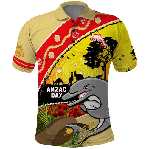 Dolphins ANZAC Day Polo Shirt Rosemary Starring Night Style