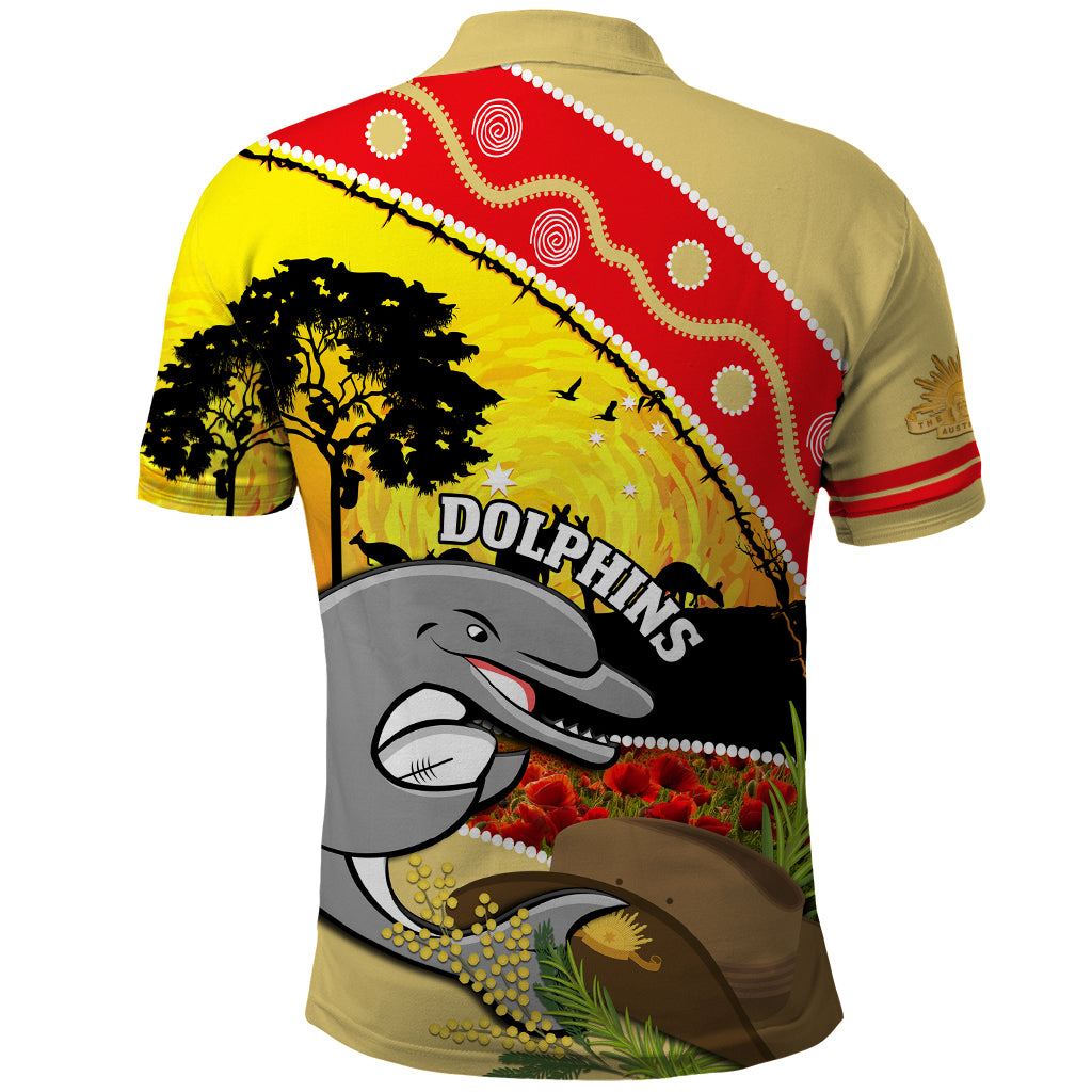 Dolphins ANZAC Day Polo Shirt Rosemary Starring Night Style