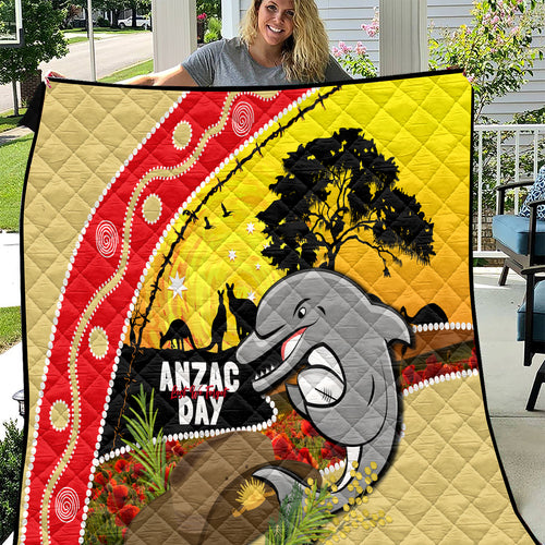 Dolphins ANZAC Day Quilt Rosemary Starring Night Style