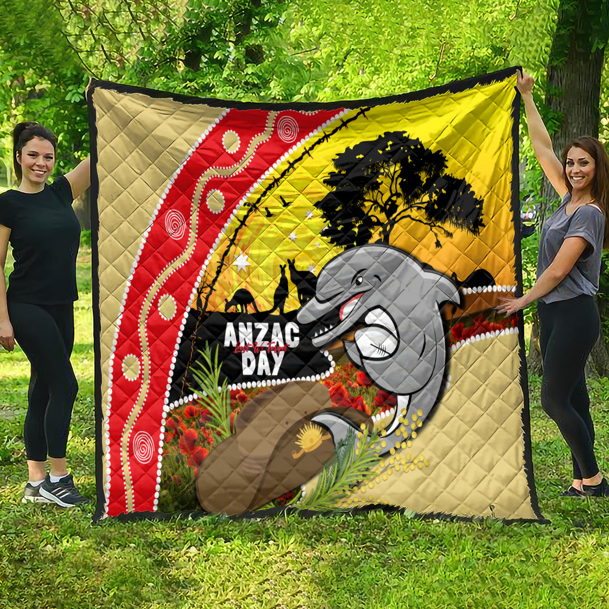 Dolphins ANZAC Day Quilt Rosemary Starring Night Style