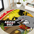 Dolphins ANZAC Day Round Carpet Rosemary Starring Night Style