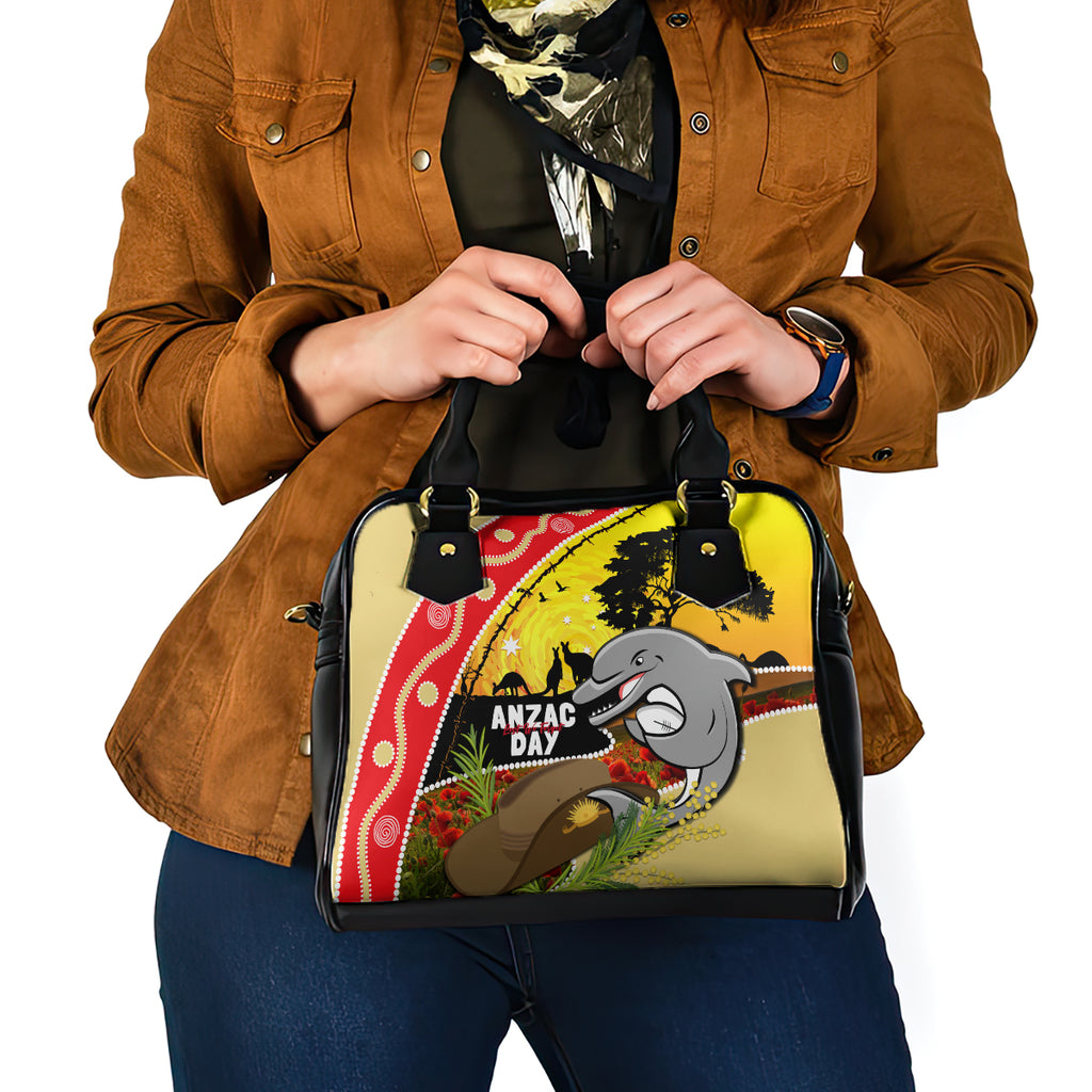 Dolphins ANZAC Day Shoulder Handbag Rosemary Starring Night Style