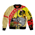 Dolphins ANZAC Day Sleeve Zip Bomber Jacket Rosemary Starring Night Style