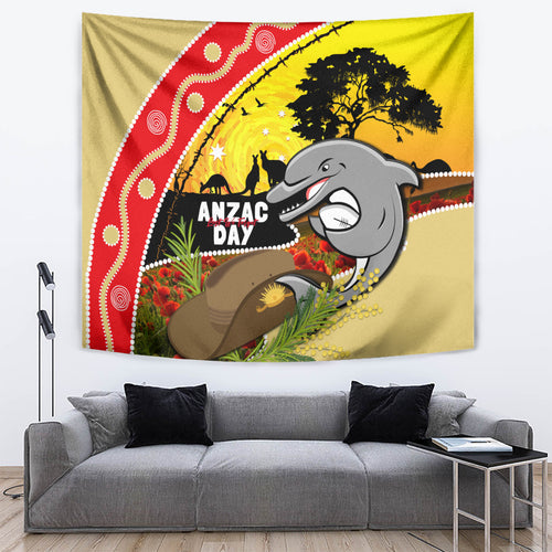 Dolphins ANZAC Day Tapestry Rosemary Starring Night Style