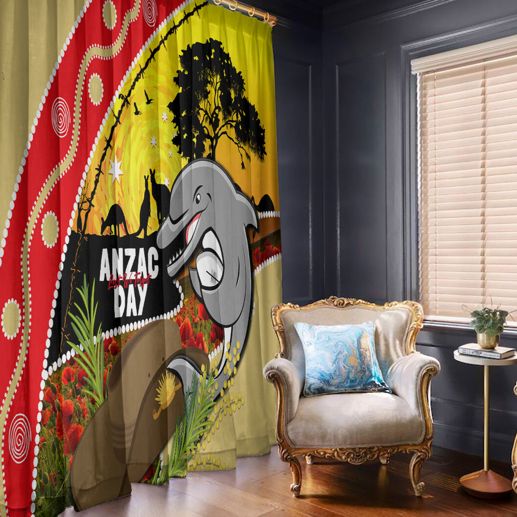 Dolphins ANZAC Day Window Curtain Rosemary Starring Night Style