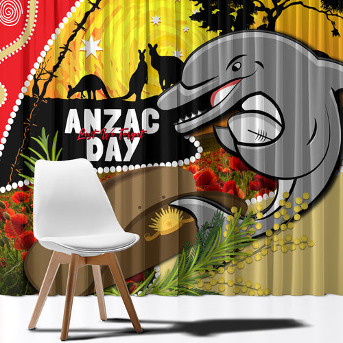 Dolphins ANZAC Day Window Curtain Rosemary Starring Night Style