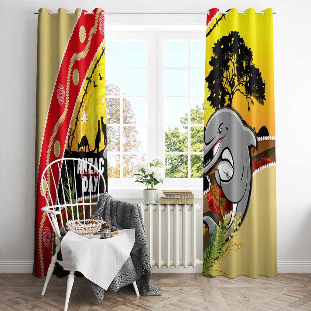 Dolphins ANZAC Day Window Curtain Rosemary Starring Night Style