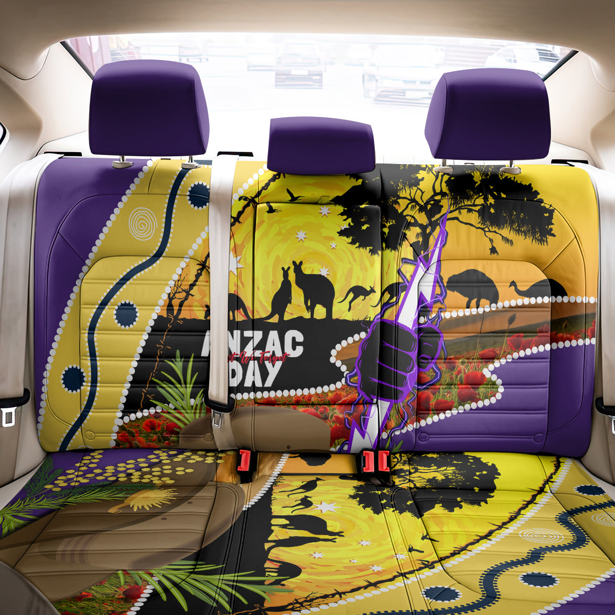 Storm ANZAC Day Back Car Seat Cover Rosemary Starring Night Style