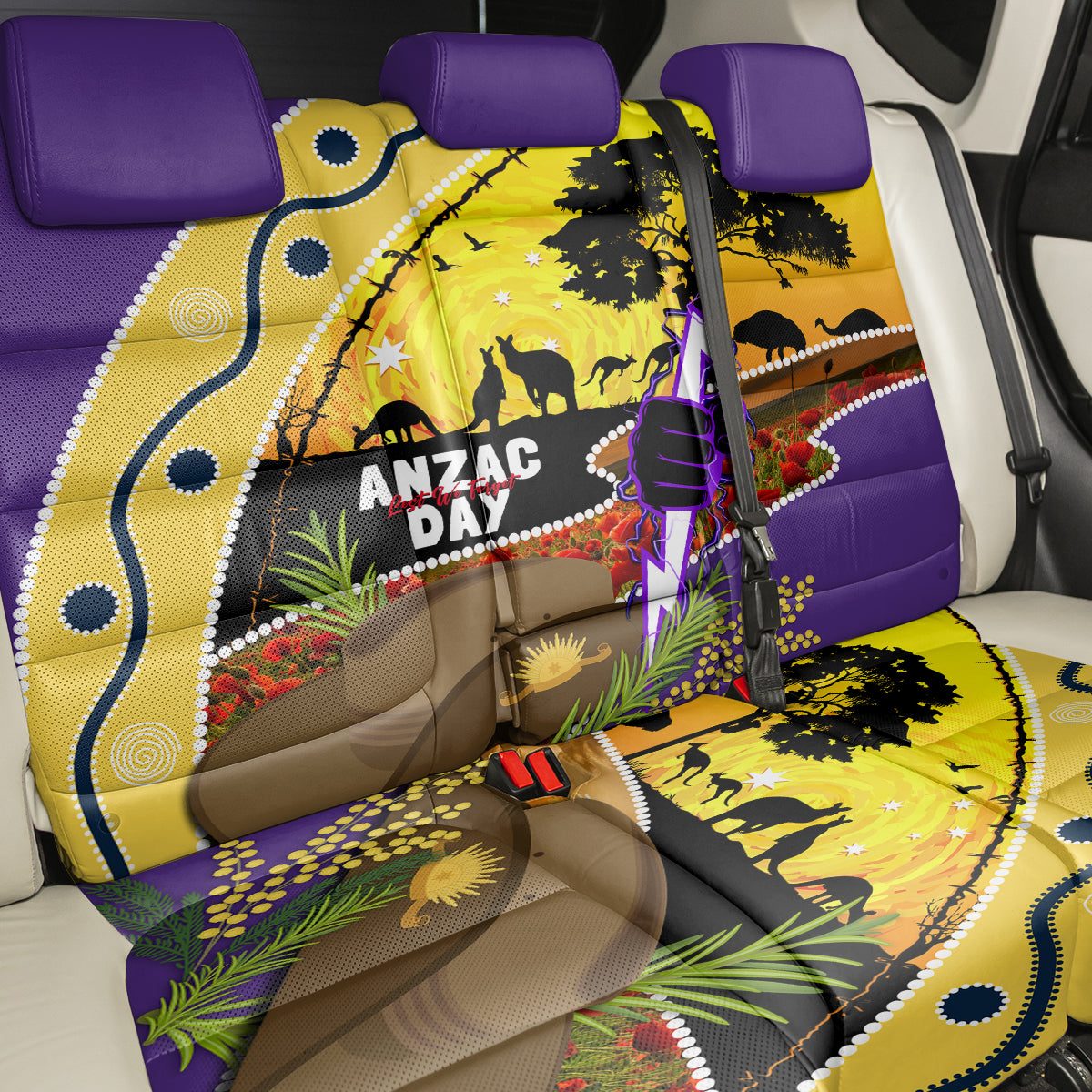 Storm ANZAC Day Back Car Seat Cover Rosemary Starring Night Style