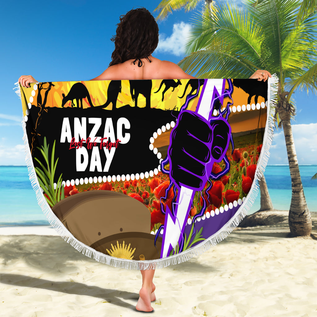 Storm ANZAC Day Beach Blanket Rosemary Starring Night Style