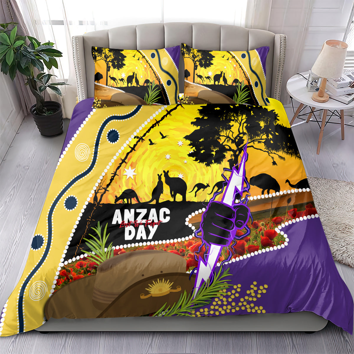 Storm ANZAC Day Bedding Set Rosemary Starring Night Style