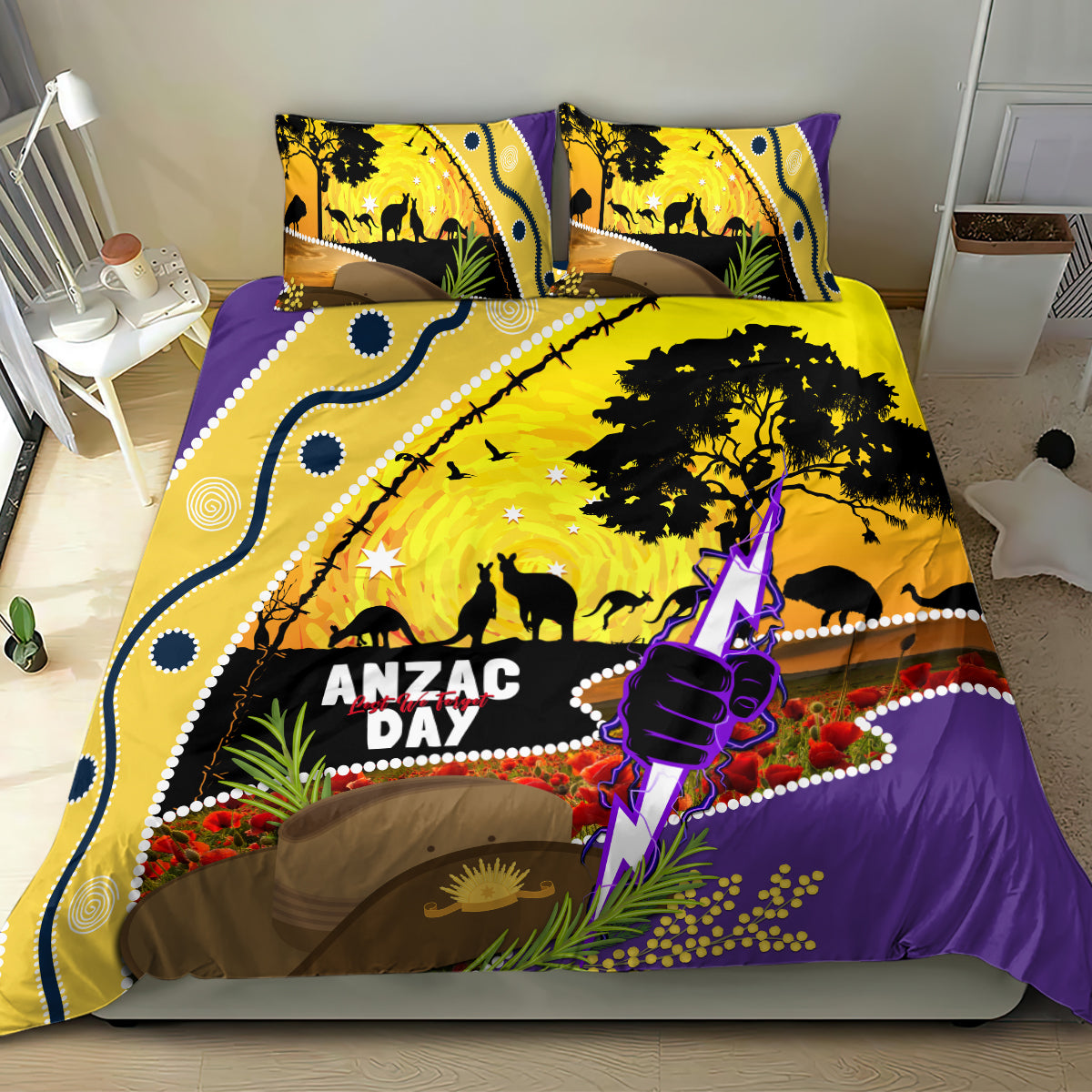 Storm ANZAC Day Bedding Set Rosemary Starring Night Style