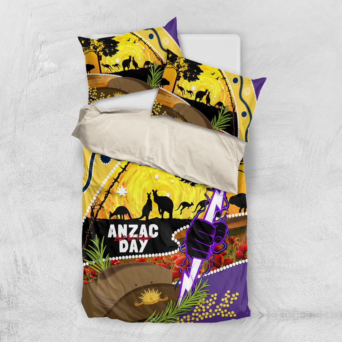 Storm ANZAC Day Bedding Set Rosemary Starring Night Style