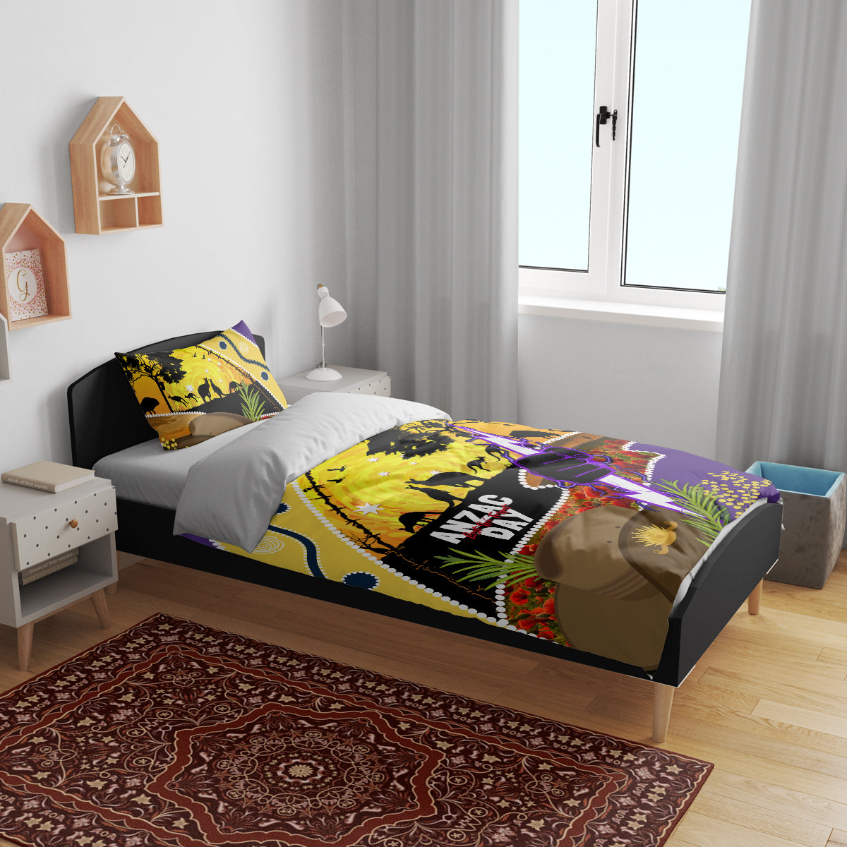 Storm ANZAC Day Bedding Set Rosemary Starring Night Style