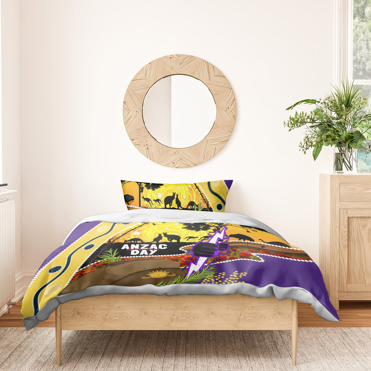 Storm ANZAC Day Bedding Set Rosemary Starring Night Style