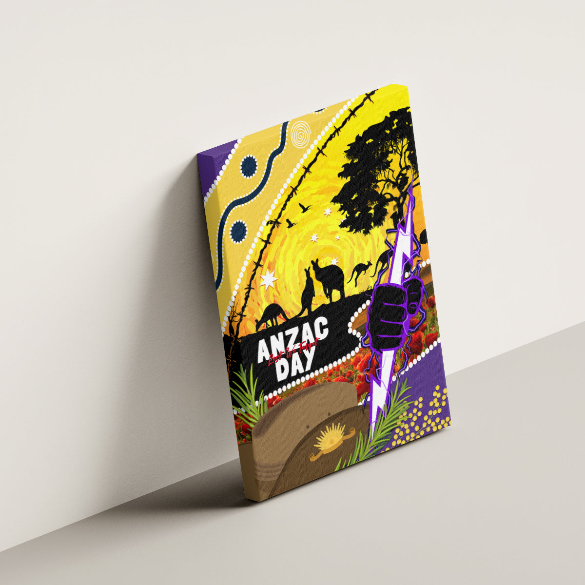 Storm ANZAC Day Canvas Wall Art Rosemary Starring Night Style