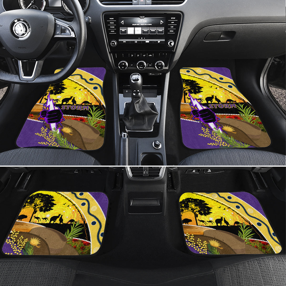 Storm ANZAC Day Car Mats Rosemary Starring Night Style