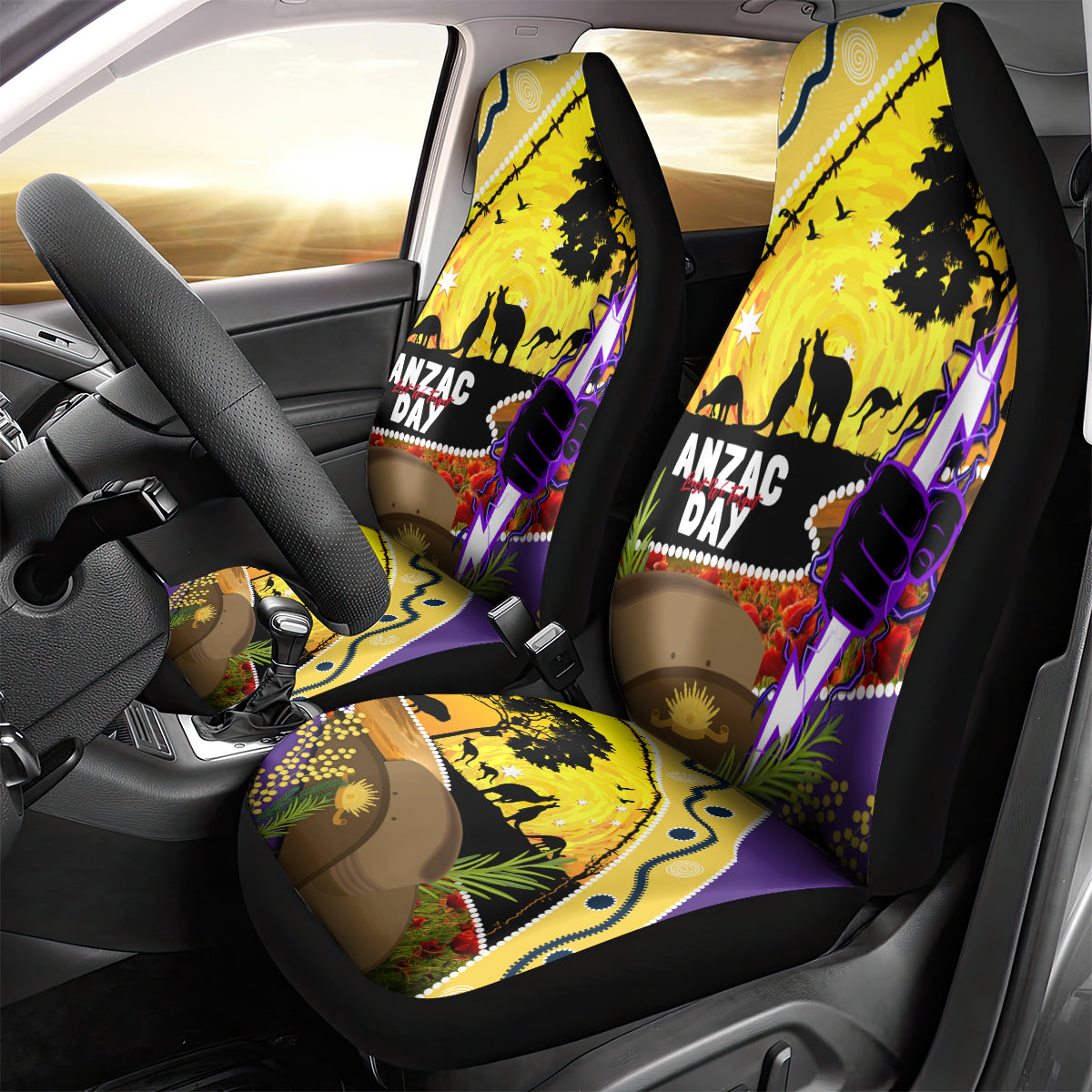 Storm ANZAC Day Car Seat Cover Rosemary Starring Night Style