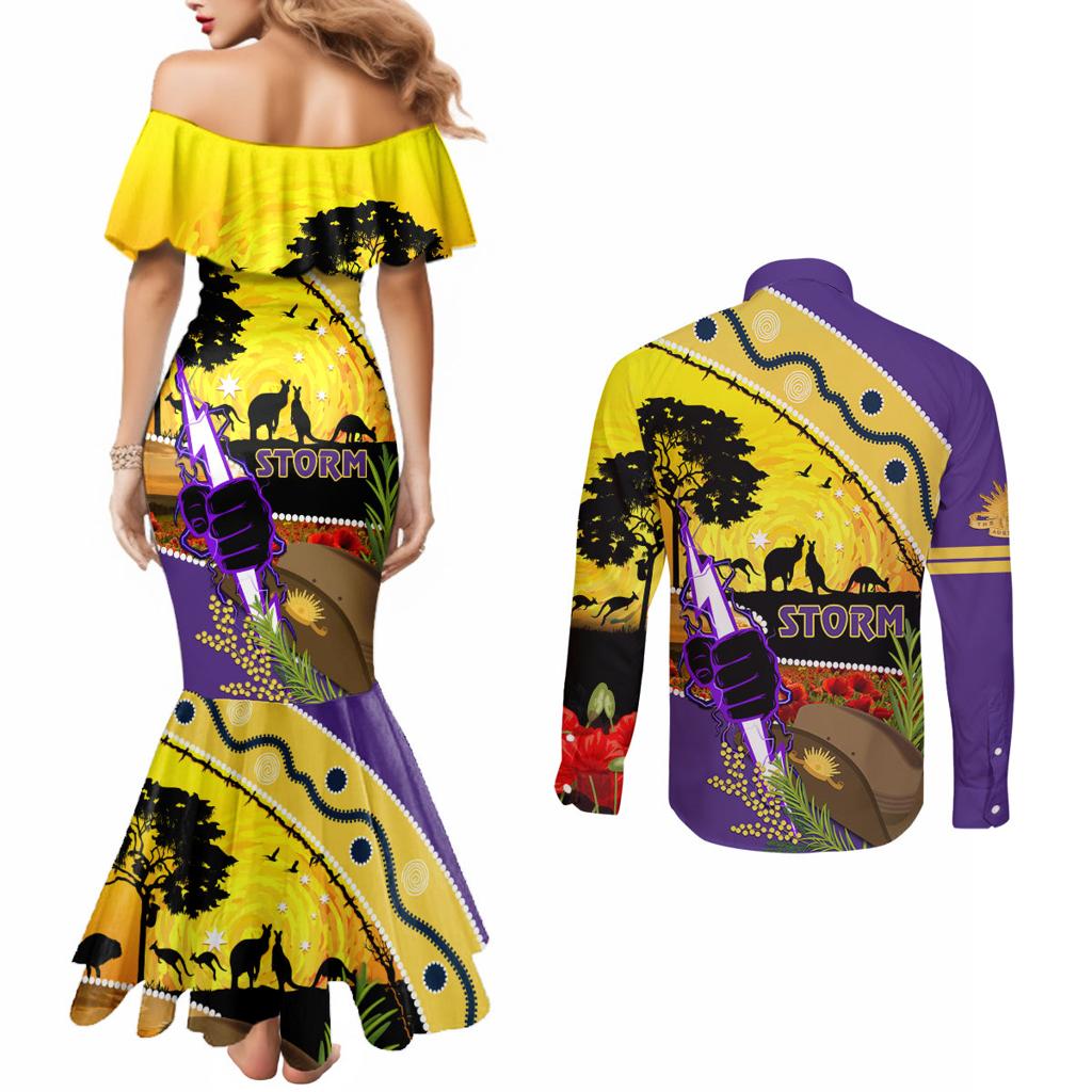 Storm ANZAC Day Couples Matching Mermaid Dress and Long Sleeve Button Shirt Rosemary Starring Night Style