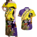 Storm ANZAC Day Couples Matching Off Shoulder Maxi Dress and Hawaiian Shirt Rosemary Starring Night Style