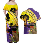 Storm ANZAC Day Couples Matching Off Shoulder Maxi Dress and Hawaiian Shirt Rosemary Starring Night Style