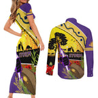 Storm ANZAC Day Couples Matching Short Sleeve Bodycon Dress and Long Sleeve Button Shirt Rosemary Starring Night Style
