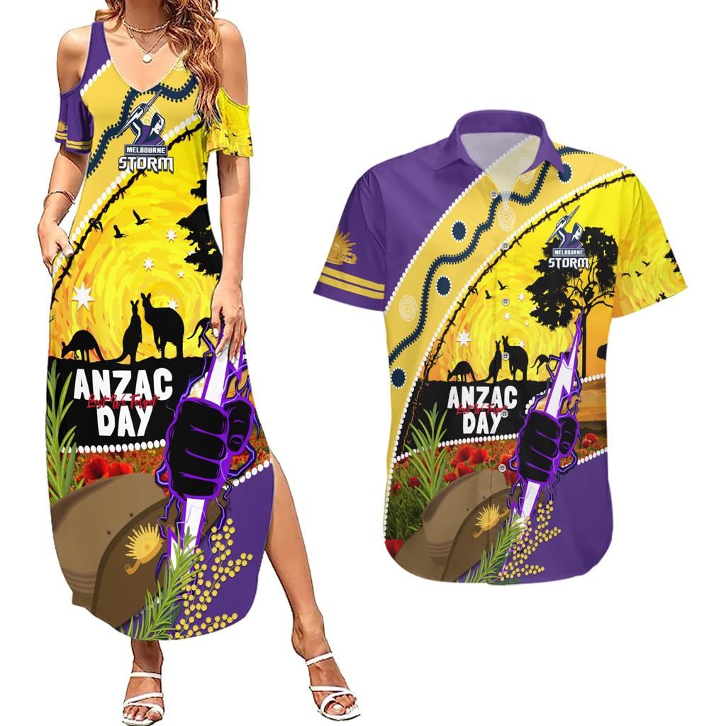 Storm ANZAC Day Couples Matching Summer Maxi Dress and Hawaiian Shirt Rosemary Starring Night Style